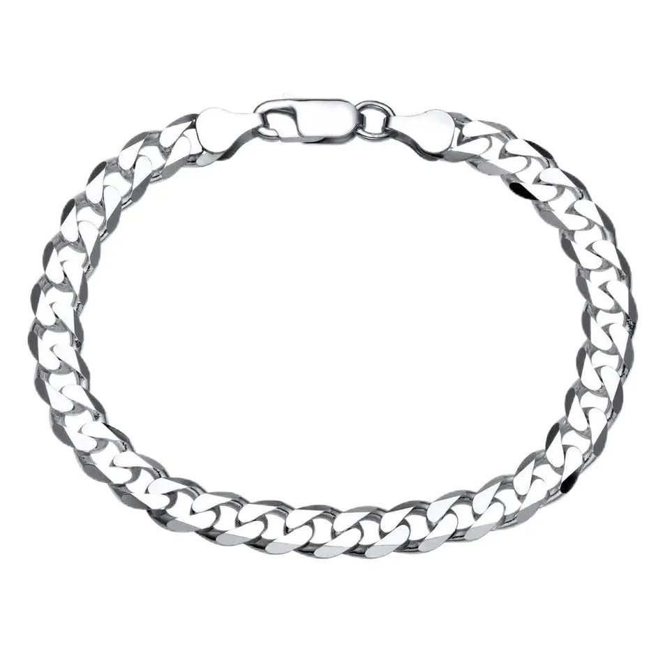JEWLIX Panzerarmbänder Armband 925 Silber 7mm 21cm