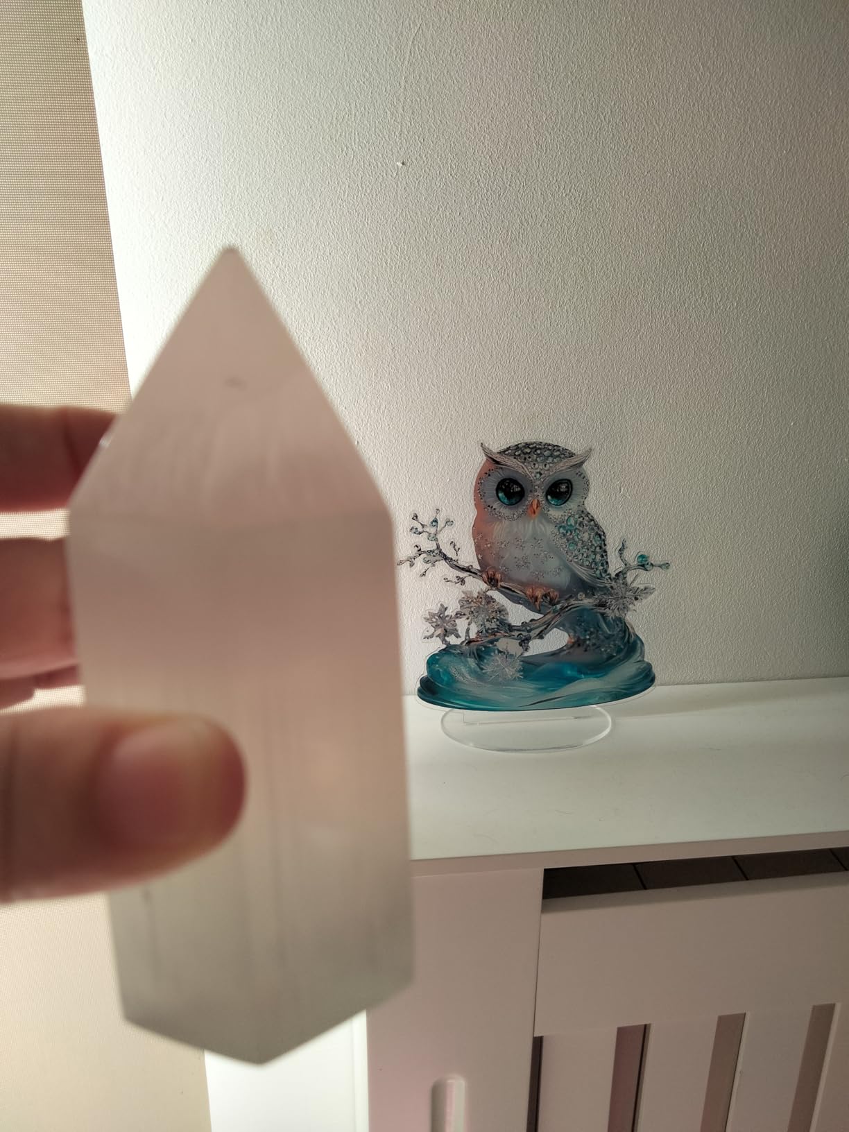 NKlaus Healing Crystals Selenit-Obelisk 10,5x4cm