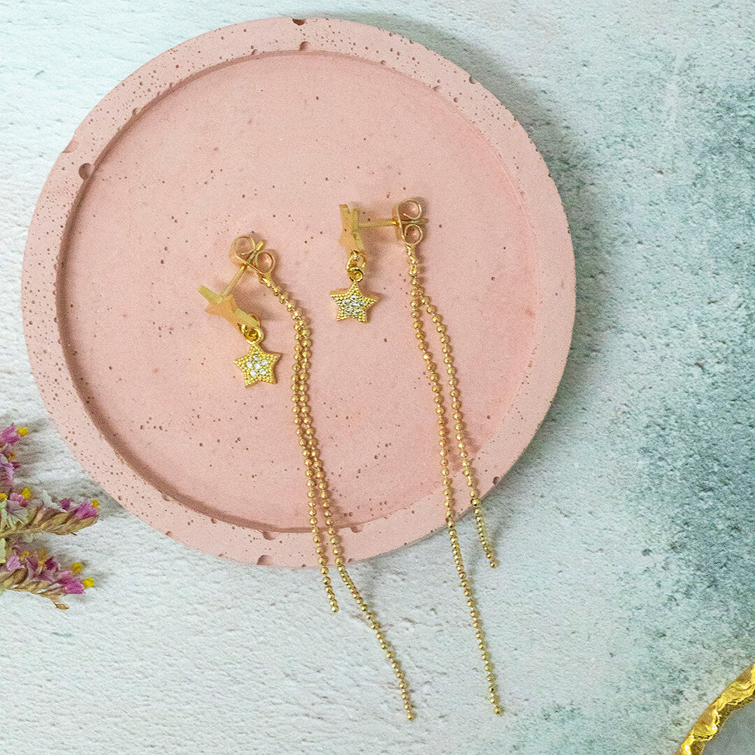 Joy by Corrine Smith Starstruck Two Way Stern Ohrringe Gold