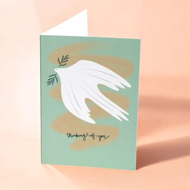 Joy by Corrine Smith Prints & Cards Thinking of You Dove Karte A6 Taube