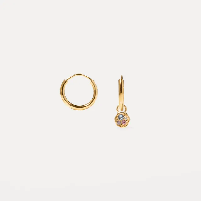 Stilnest Earrings Belong Pavé Creolen Saphir 13mm