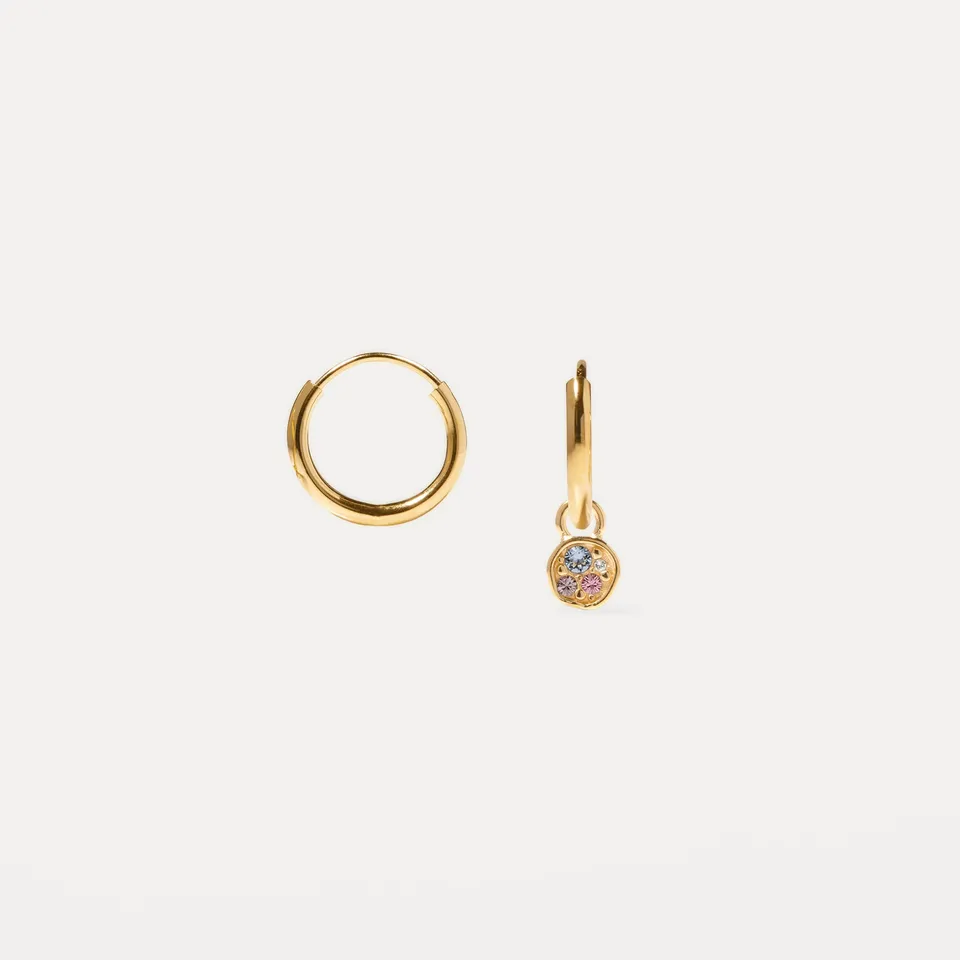 Stilnest Earrings Belong Pavé Creolen Saphir 13mm