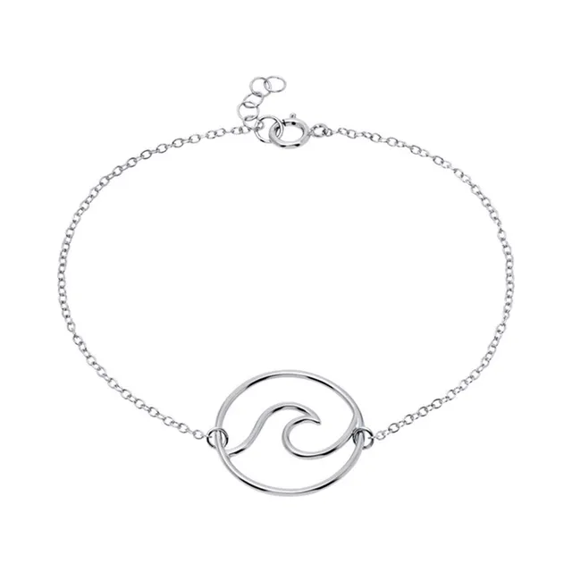 JEWLIX Wave ID-Armbänder Armband 925 Silber Damen