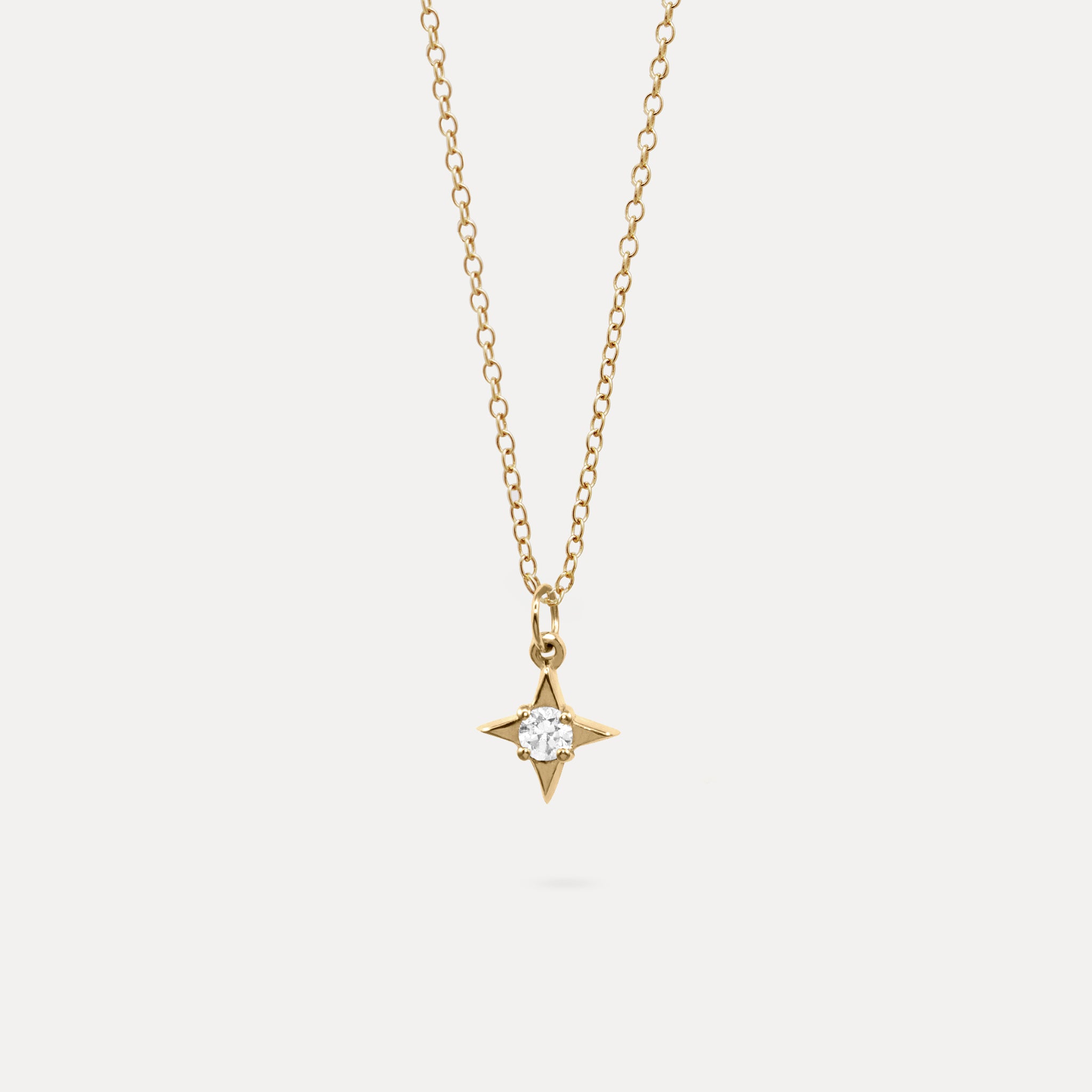 Stilnest Diamant Stella Star Kette 585 Gold 45cm