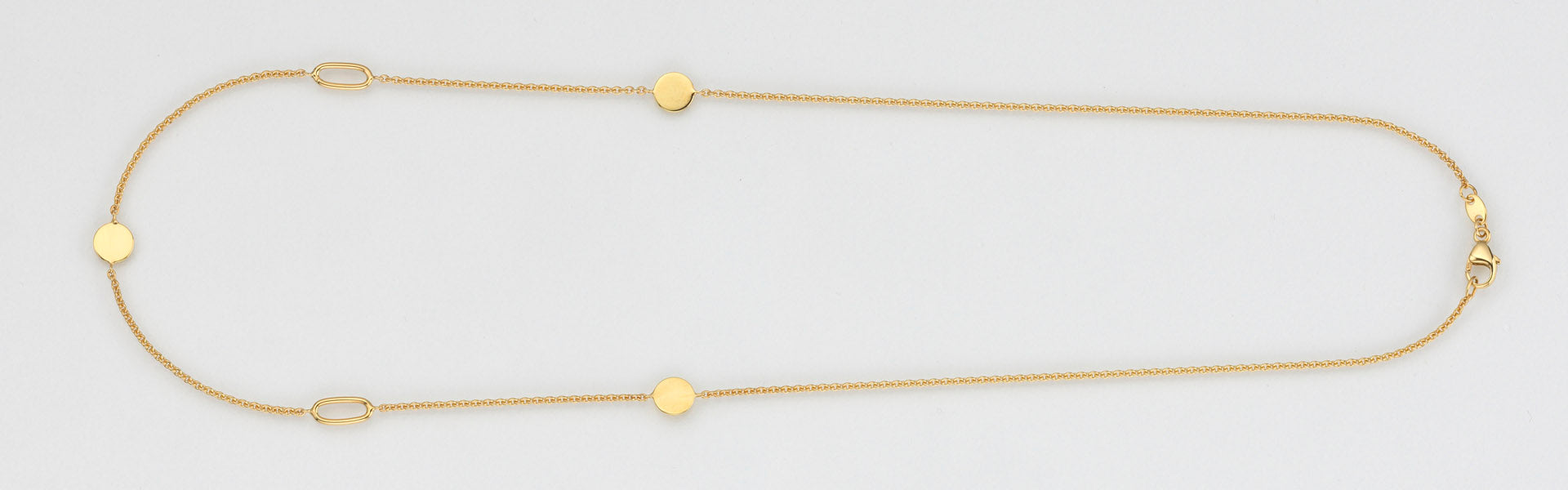 Eugen Rühle Colliers 20.5111 Ankerkette Halskette 585 Gelbgold Scheiben