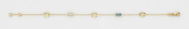 Eugen Rühle Armband Aquamarin Mondstein 585 Gelbgold