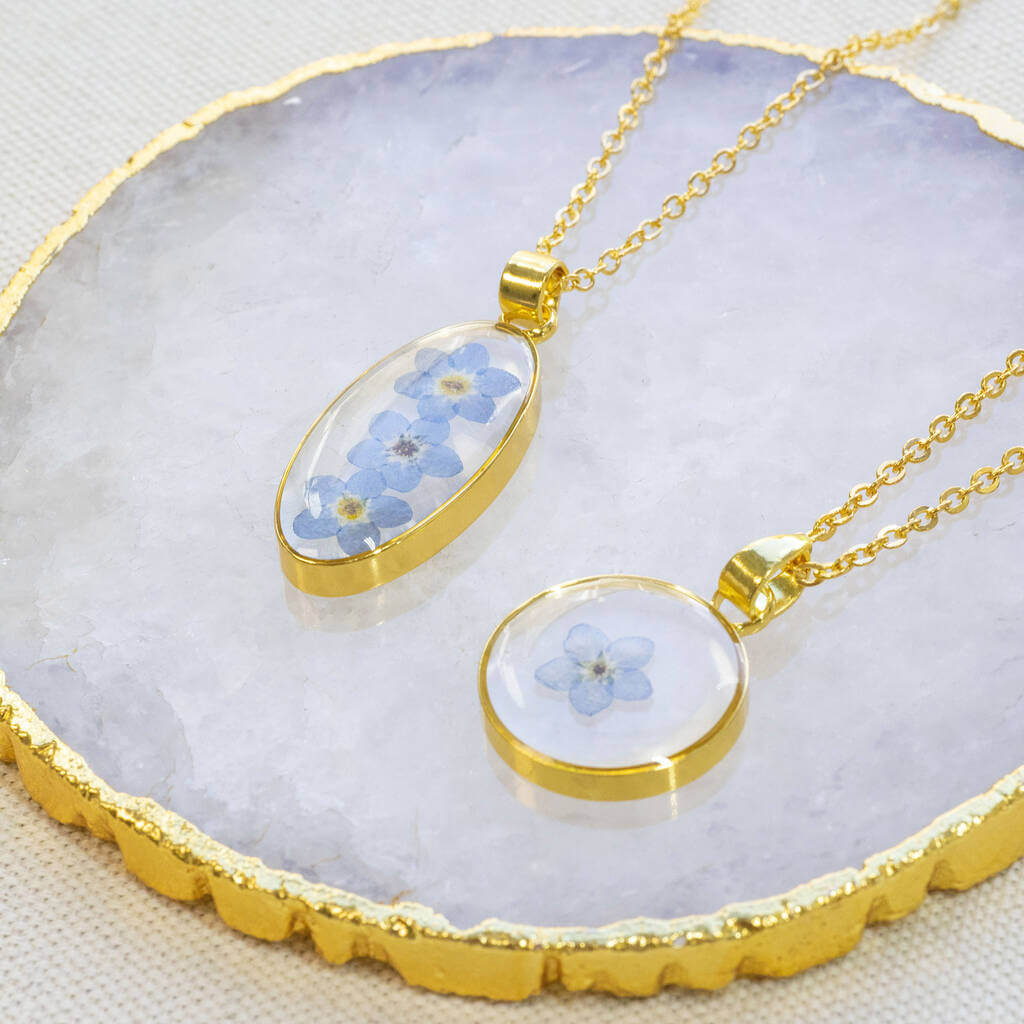 Joy by Corrine Smith Forget Me Not Halskette Gold Vergissmeinnicht