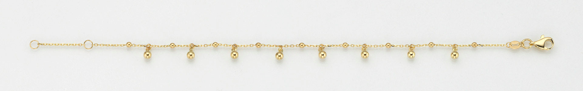 Eugen Rühle Armband Kugeln 3mm 585 Gelbgold