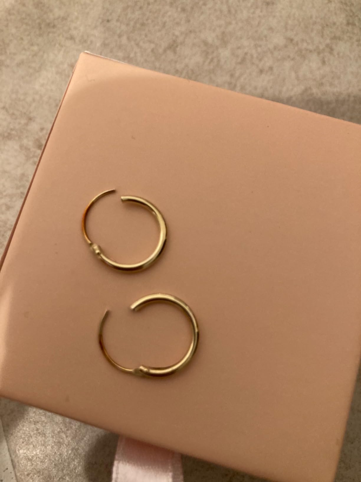 NKlaus Jewellery Klapp-Creolen Echtgold 585 Ohrringe 13mm Paar