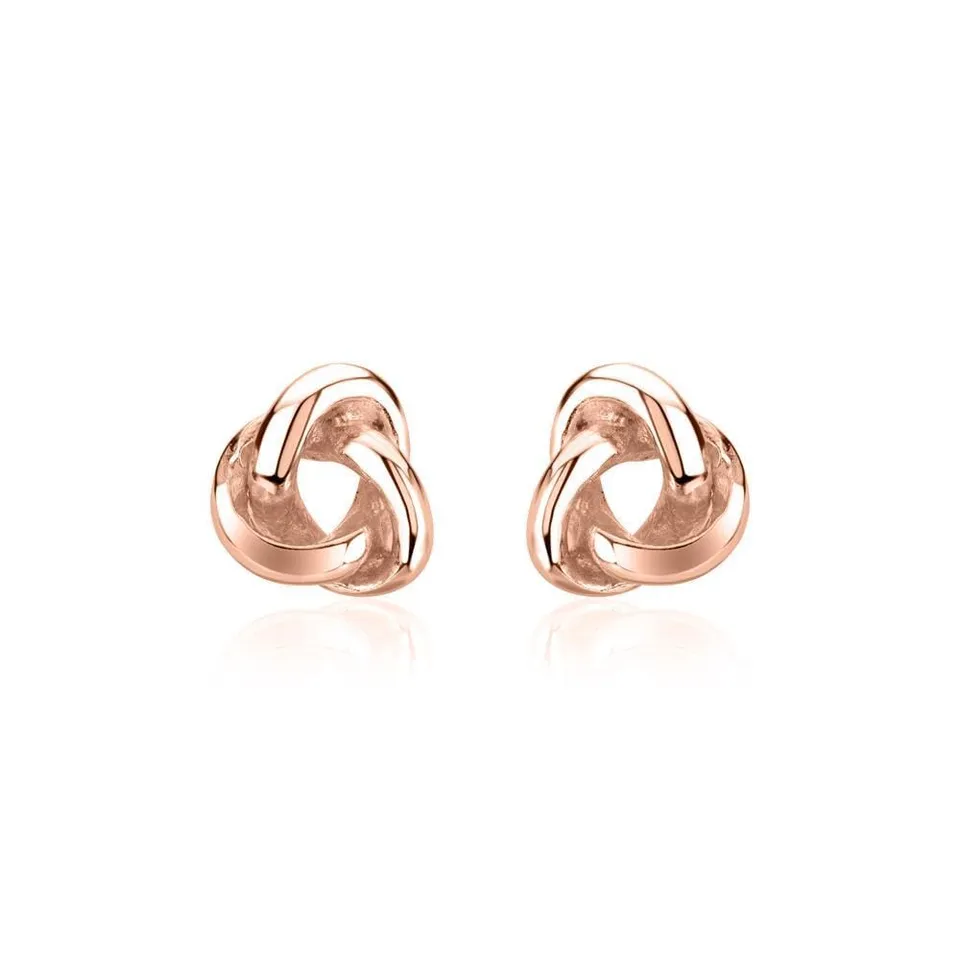 JEWLIX Ohrstecker Knoten 925er Silber Ohrstecker rosévergoldet Damen