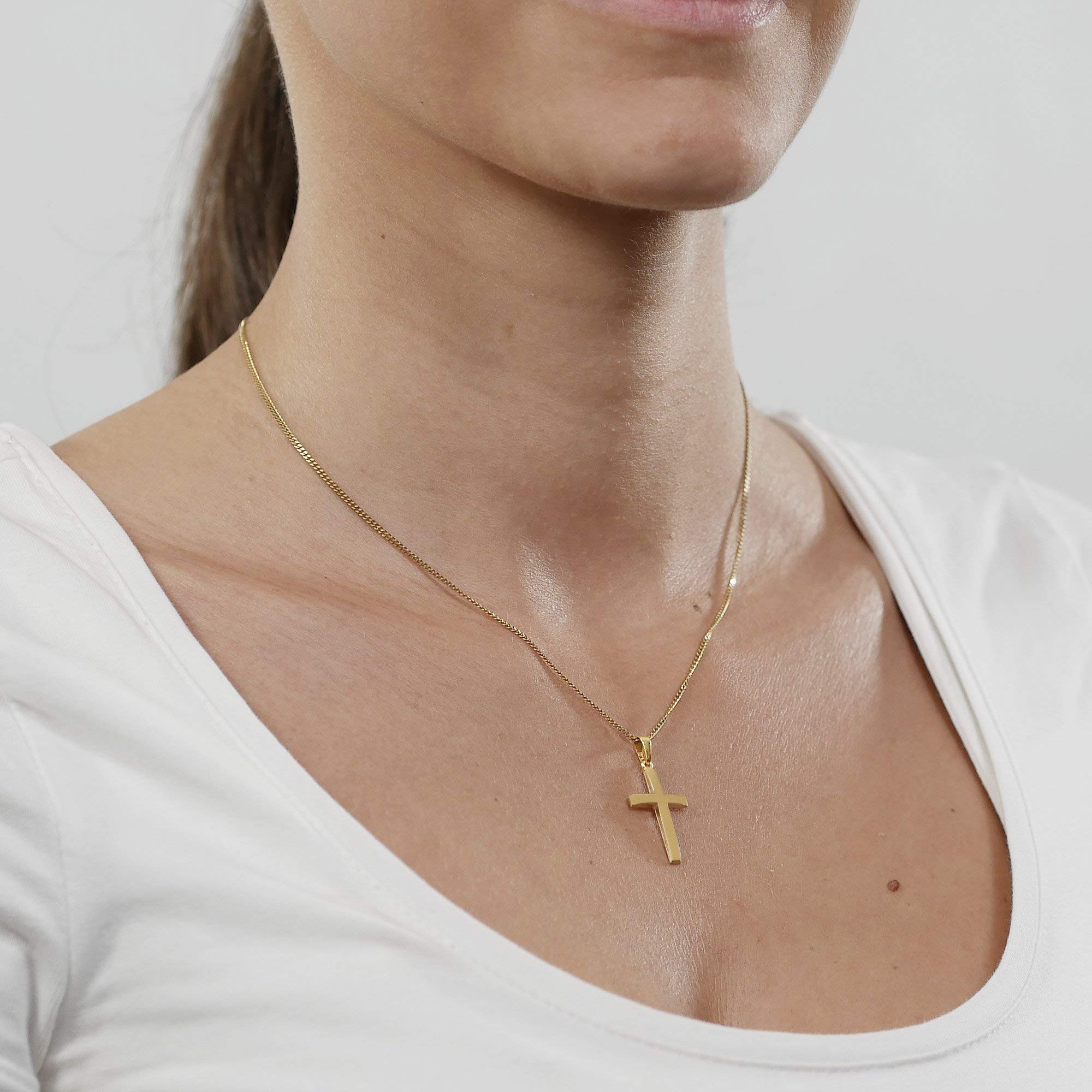 trendor Kreuz 35796 Halskette Gold 333 mit Kette 42 cm