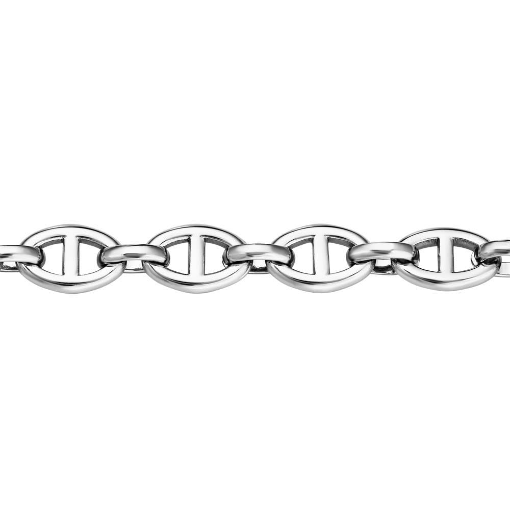 JEWLIX Armband Edelstahl Ankerkette Glieder silberfarben