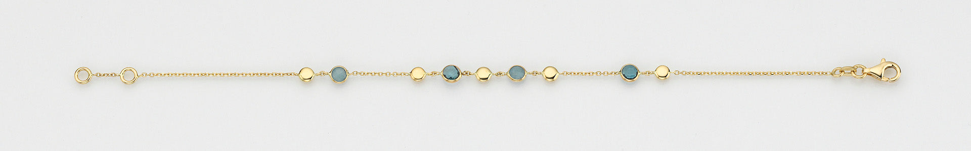 Eugen Rühle Armbänder 37.4900 Armband 585 Gelbgold Aquamarin