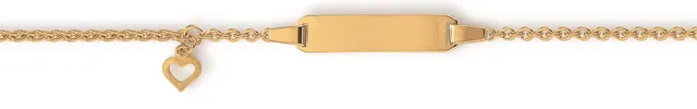 Eugen Rühle ID-Band Ankerkette Herz Armband Gold 333