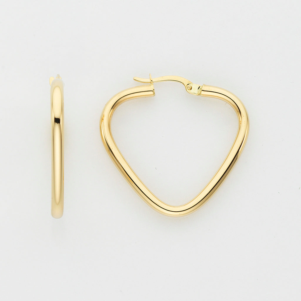 Eugen Rühle Ohrschmuck Creolen Dreieck 2,5x26x30mm 585 Gold