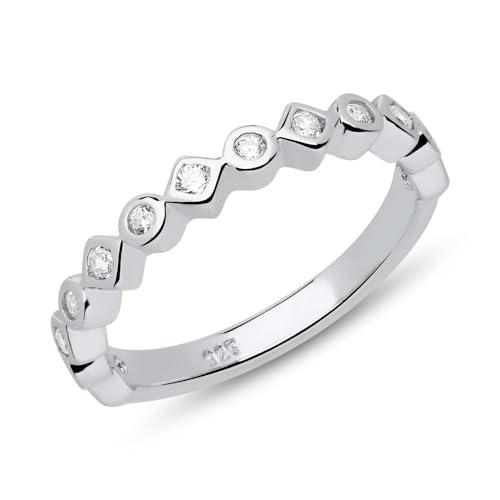 JEWLIX SR0419 Damenring 925er Silber Zirkonia Gr. 58