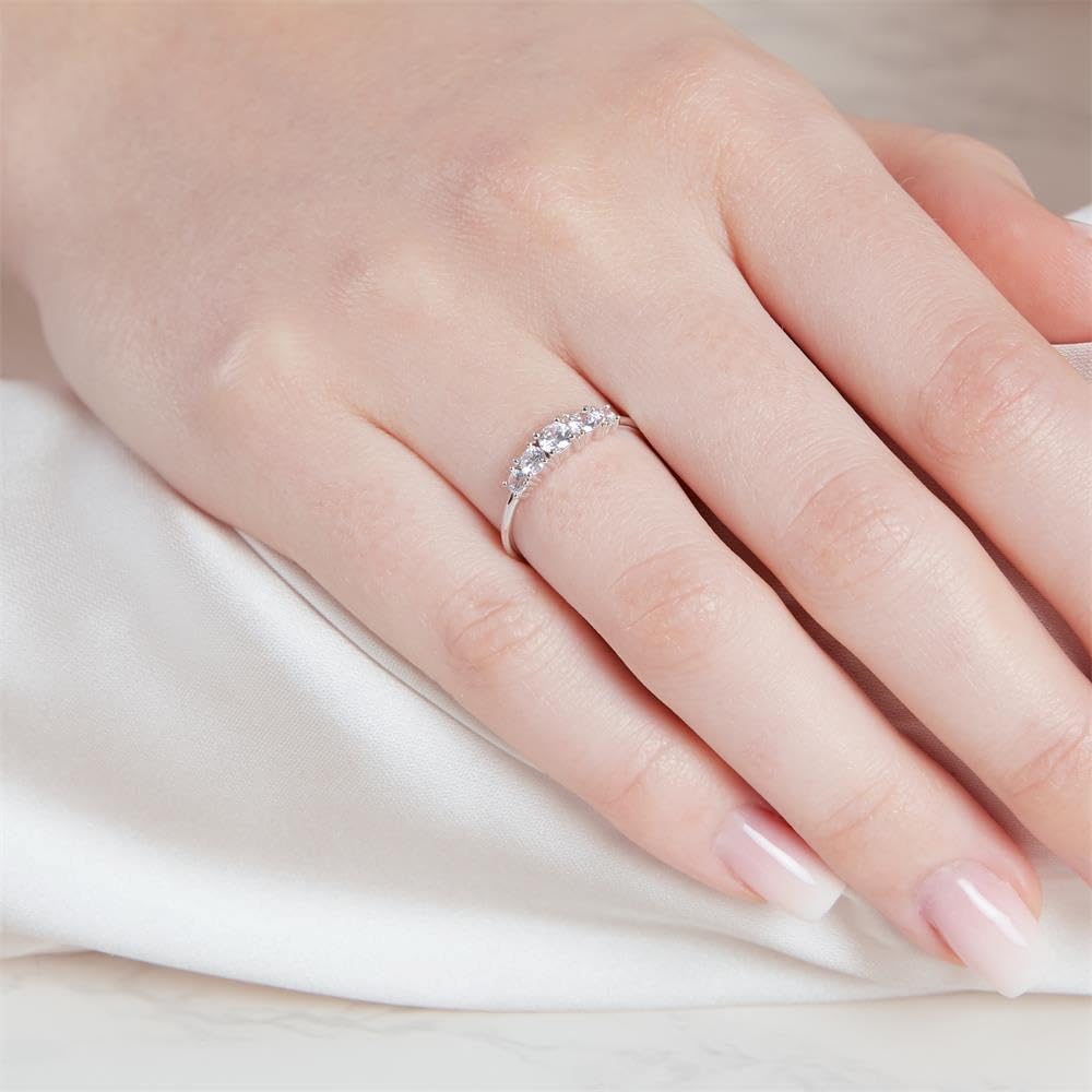 JEWLIX Damenring 925 Silber Größe 52 Zirkonia