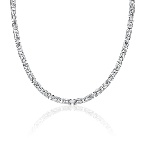 JEWLIX Königskette 925 Silber 4mm 45cm Halskette