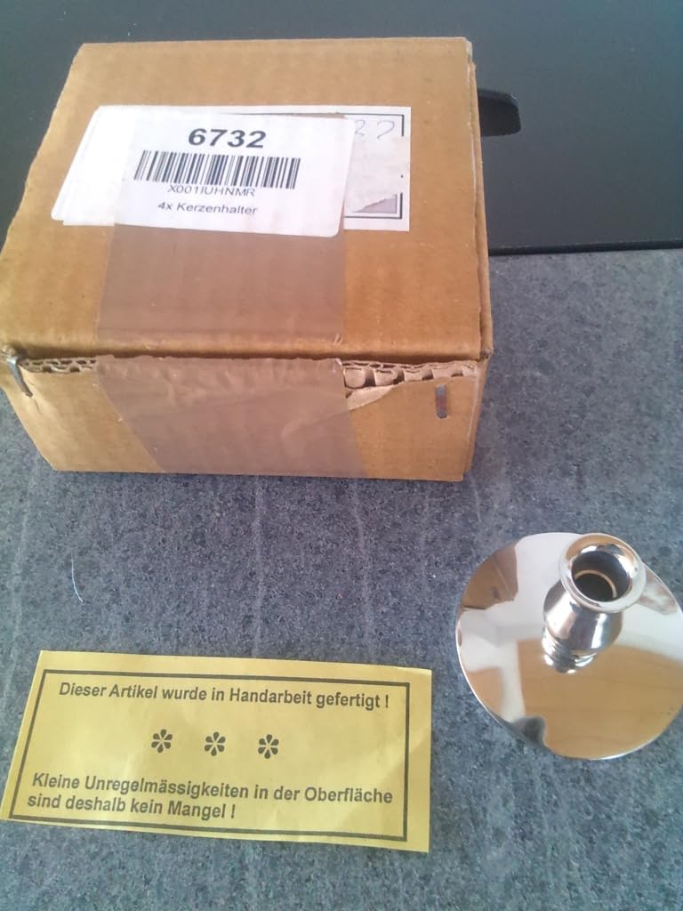 NKlaus Candle Holder Kerzenhalter Silber 4 Stück für 9mm Kerzen