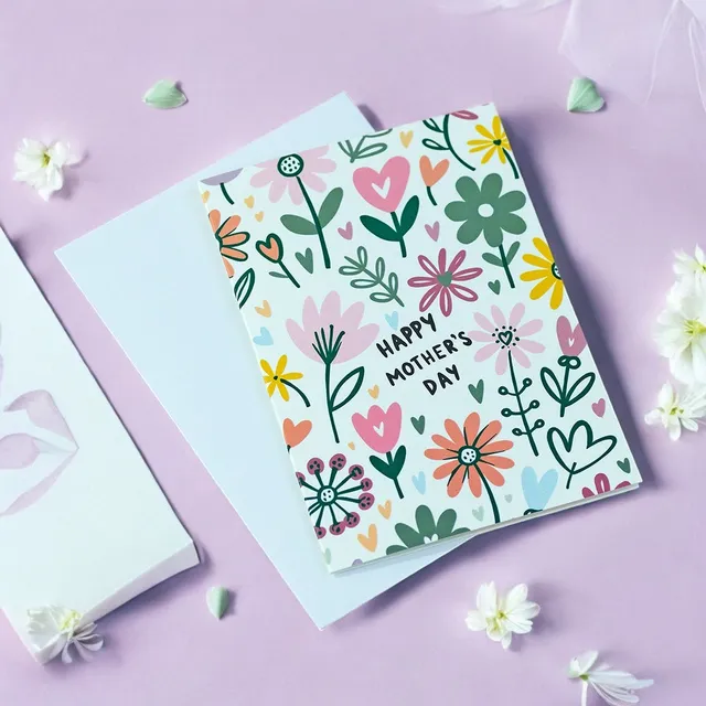 Joy by Corrine Smith Happy Mother's Day Karte Blumen A6