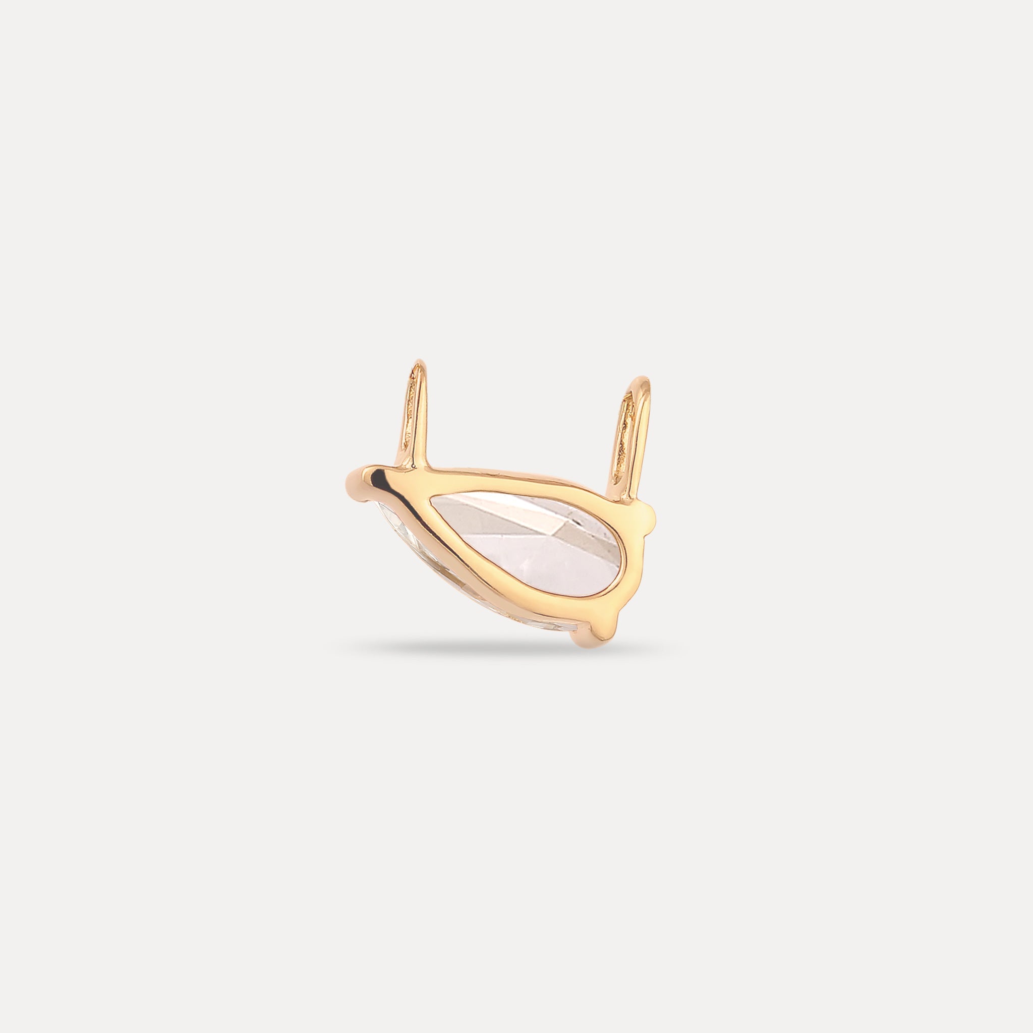 Stilnest Beryll Balance Drop Anhänger 24k Gold Vermeil