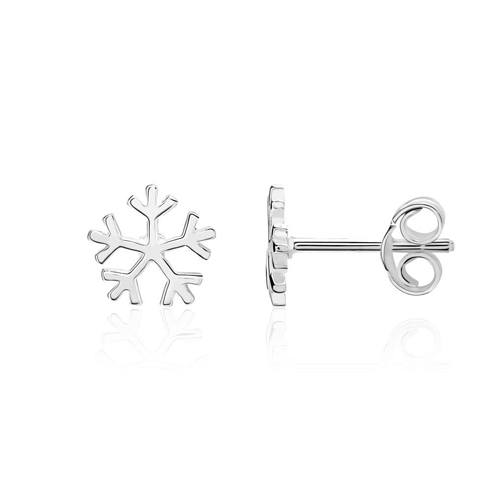 JEWLIX Ohrstecker Schneeflocke 925er Silber Damen