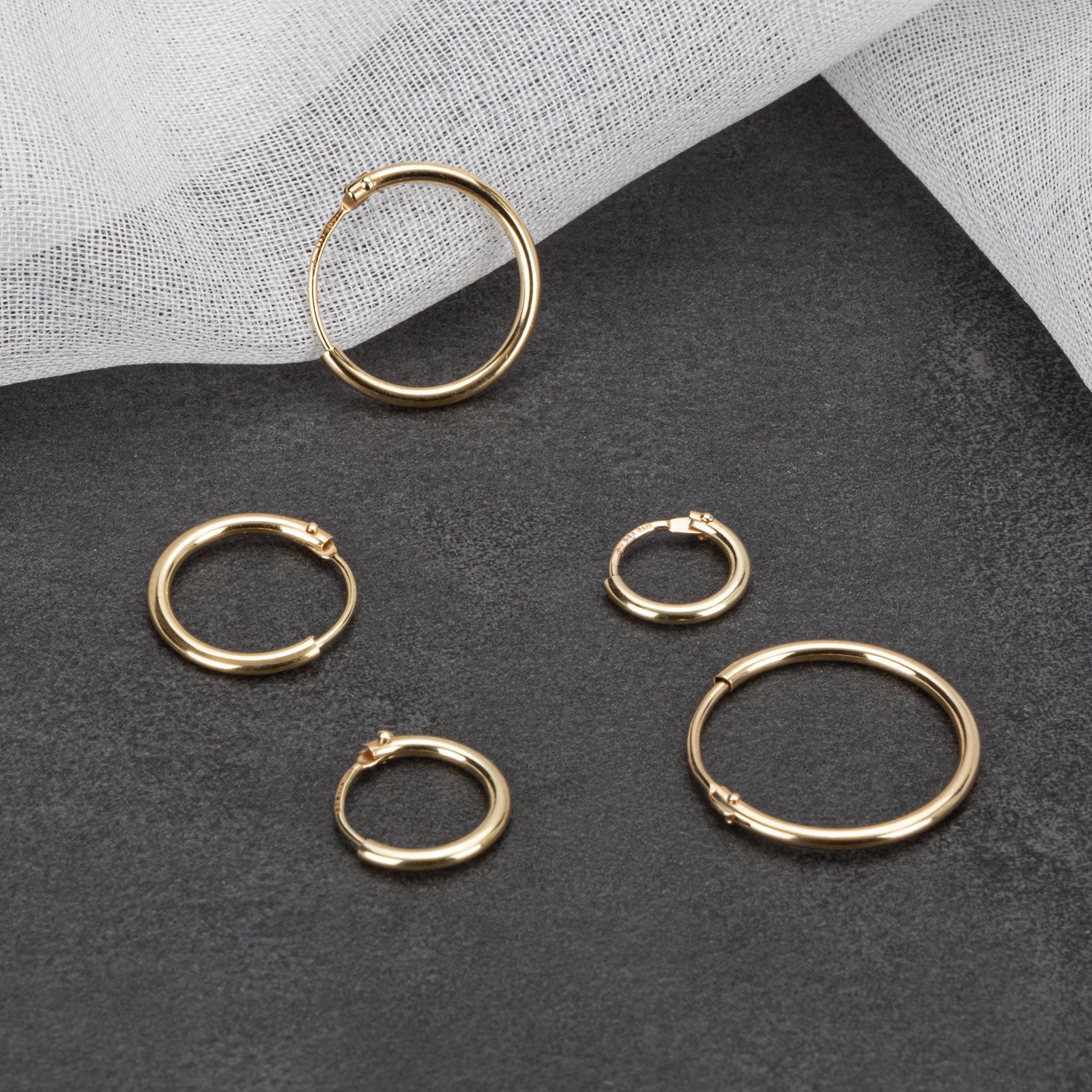 NKlaus Jewellery Klappcreole 585 Gold Einzel 11mm