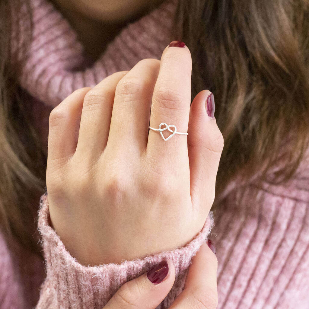 Joy by Corrine Smith Friendship Knot Herz Ring Silber 925 Gr N