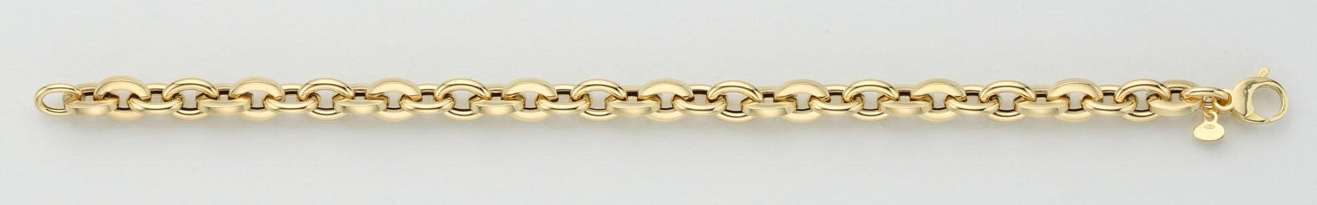 Eugen Rühle 37.3869 Fantasiekette Spiegelanker 7,3 mm 45 cm Gold