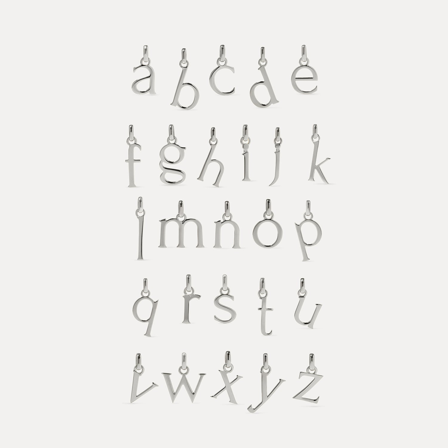 Stilnest Initial Ankerkette 925 Silber Buchstabe 45 cm