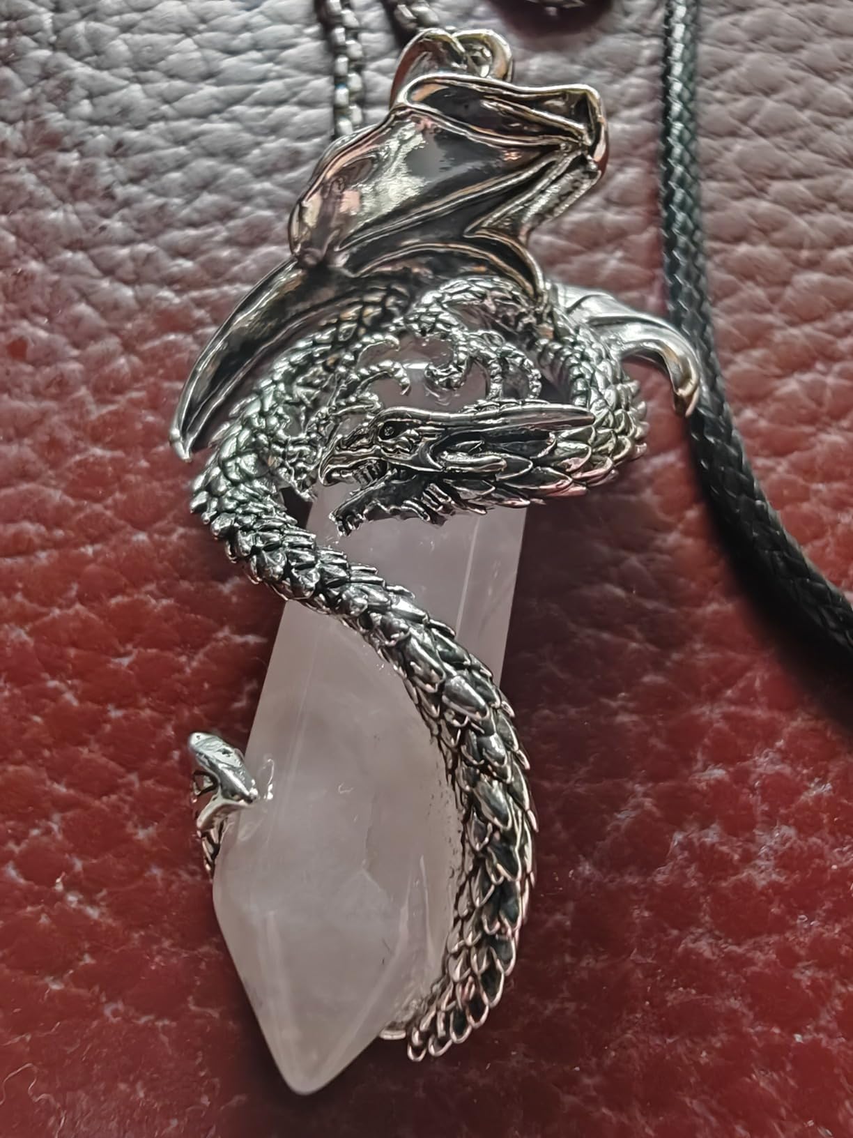 Eudora Harmony Bola Drachen Halskette Amulett blau 20+24 Zoll