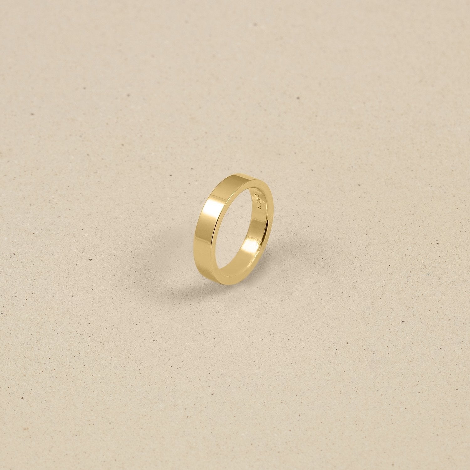 Stilnest Square Fair Band Ring Gold 14k Fairtrade Gr. 54