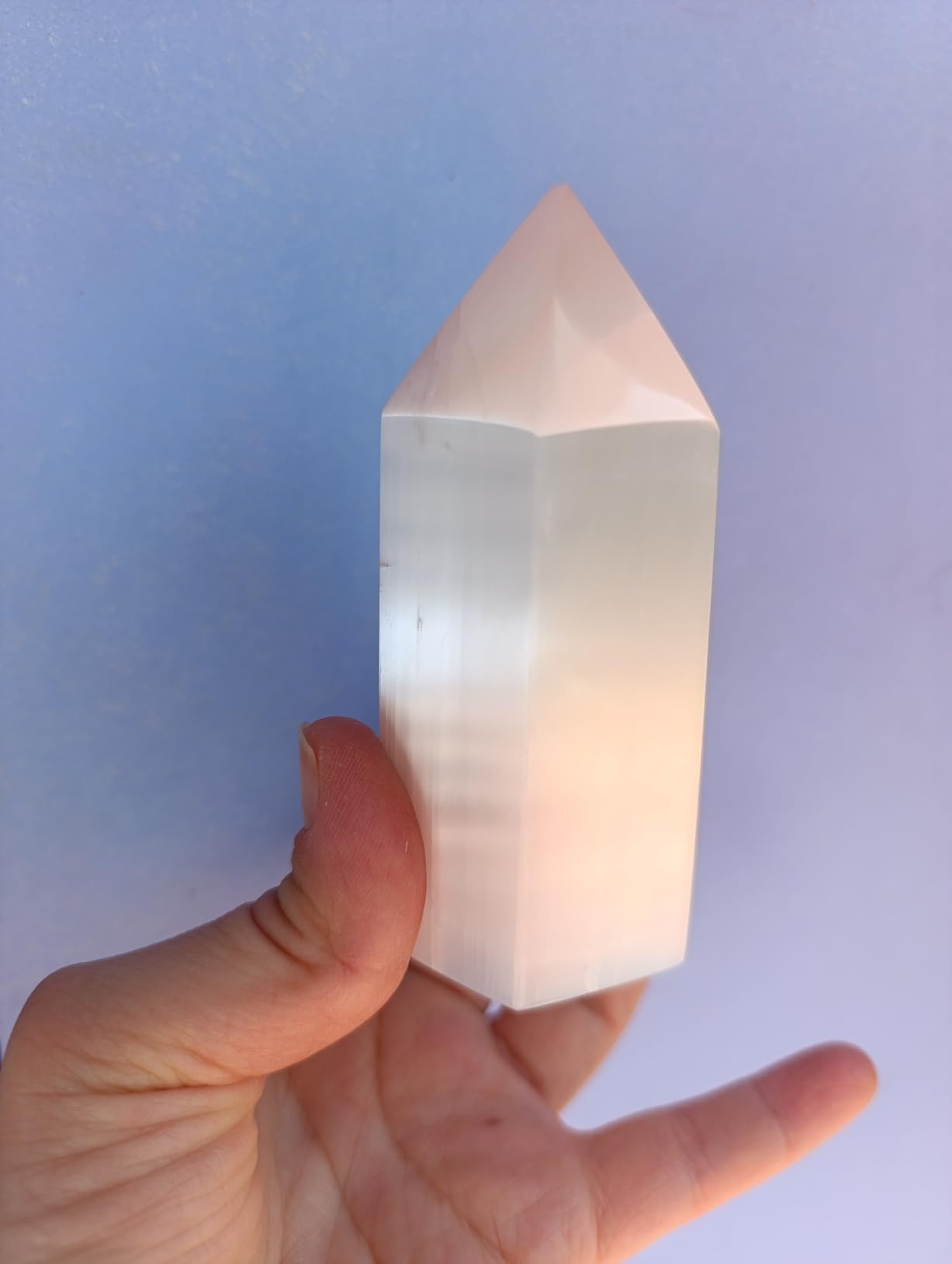 NKlaus Healing Crystals Selenit-Obelisk 10,5x4cm