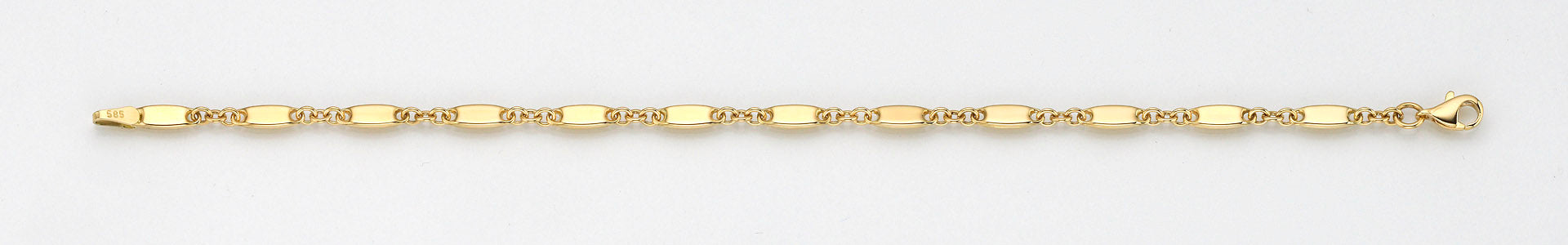 Eugen Rühle Fantasieketten Fancy Chain 3,4mm Halskette 50cm 585 Gelbgold