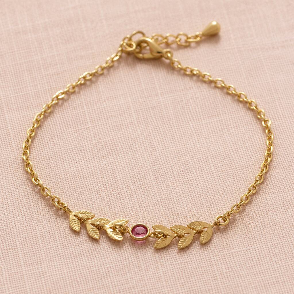 Joy by Corrine Smith Vine Armband Gold Geburtsstein Kristall