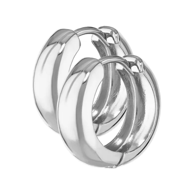 NKlaus Jewellery Klappcreolen 333 Weißgold 15x5,1 mm