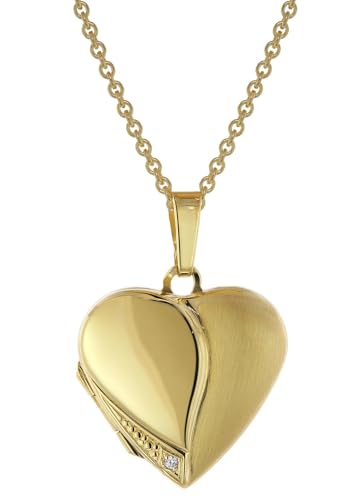 trendor Halsketten Medaillon Herz 75738 Gold-Kette 42 cm