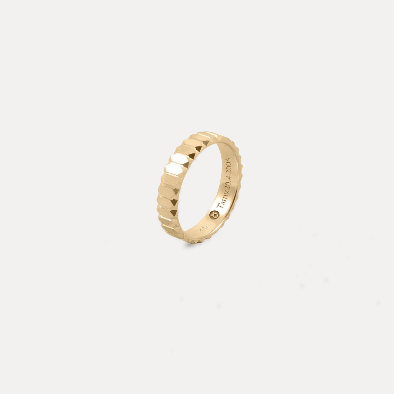 Stilnest Scale Fair Band Ring 585 Fairtrade-Gold Gr.52