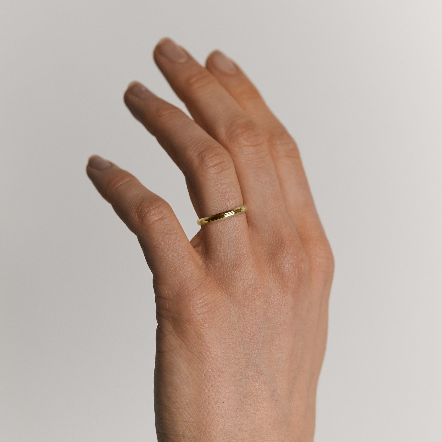 Stilnest Lines Fair Band Ring 585 Fairtrade-Gold