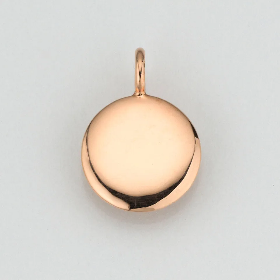 Eugen Rühle Anhänger rund gewölbt 12mm 750 Rotgold