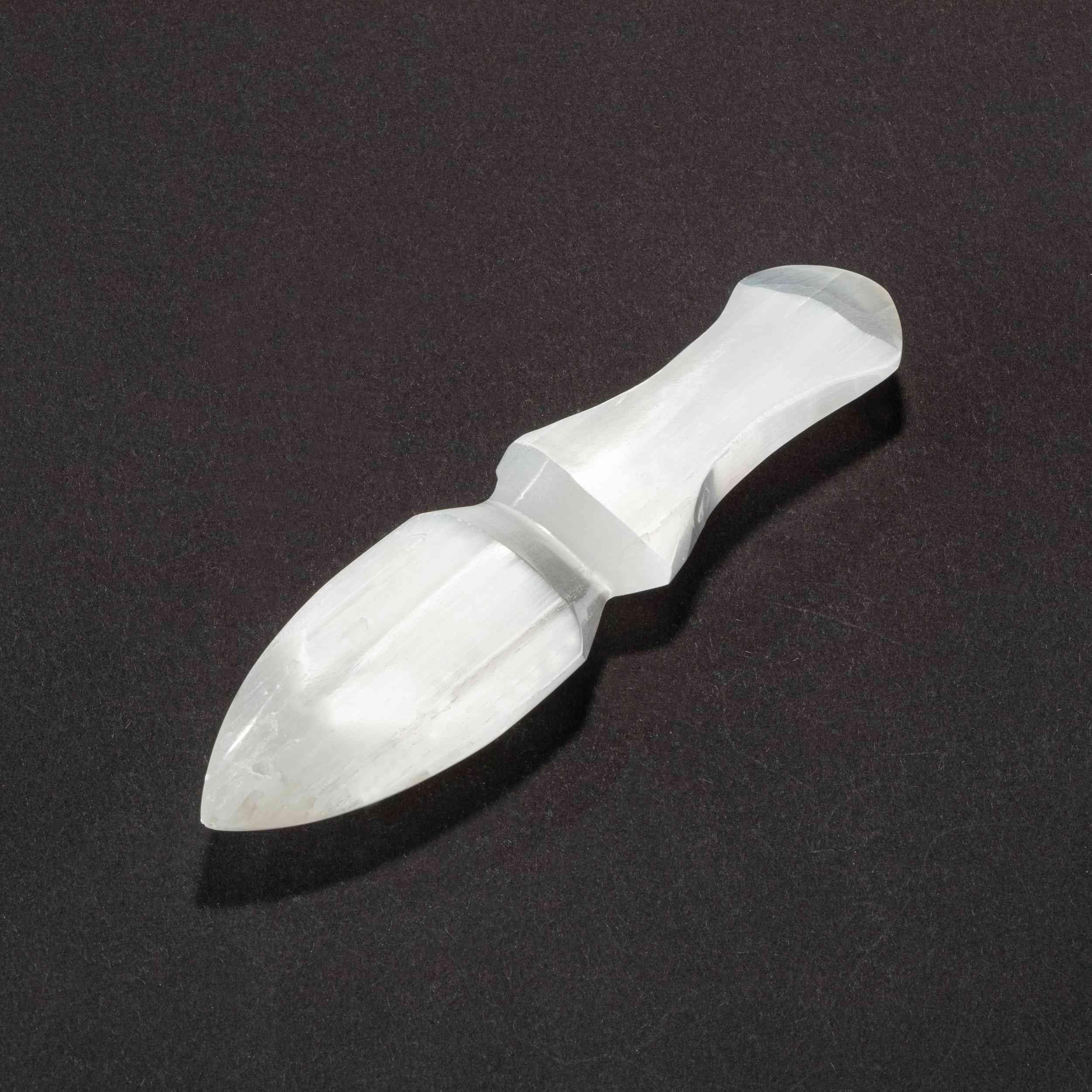 NKlaus Healing Crystals Selenit Ritualmesser 15 cm Heilstein-Messer