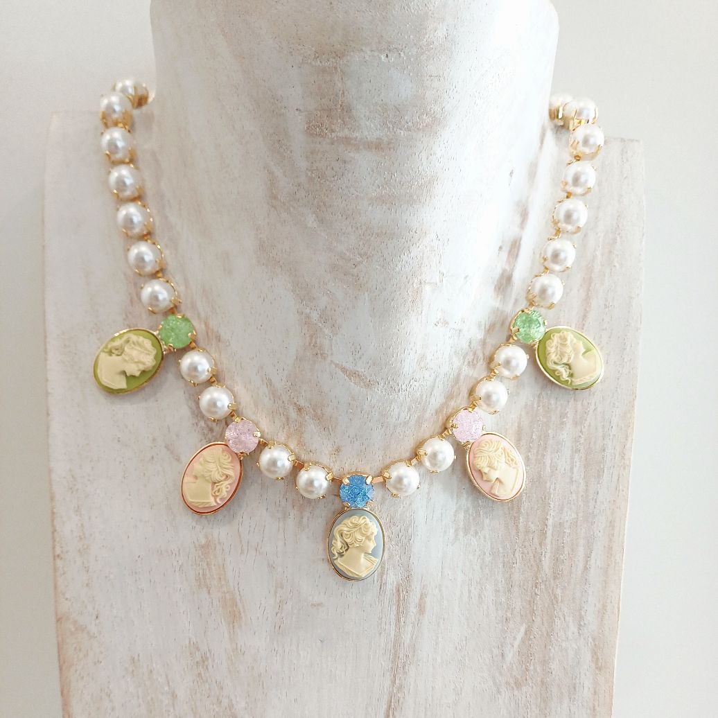 Alevá Bijoux Katia Halskette Gold Perlen 40 cm