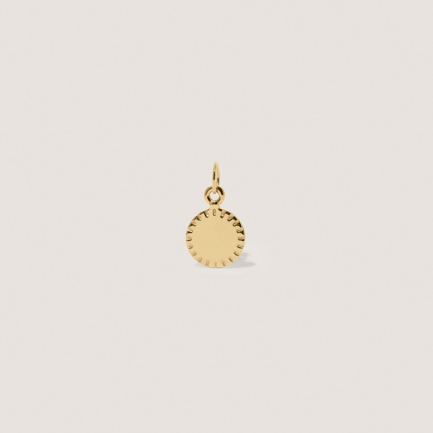 Stilnest Biscuit Tag Anhänger Round 585 Gold gravierbar