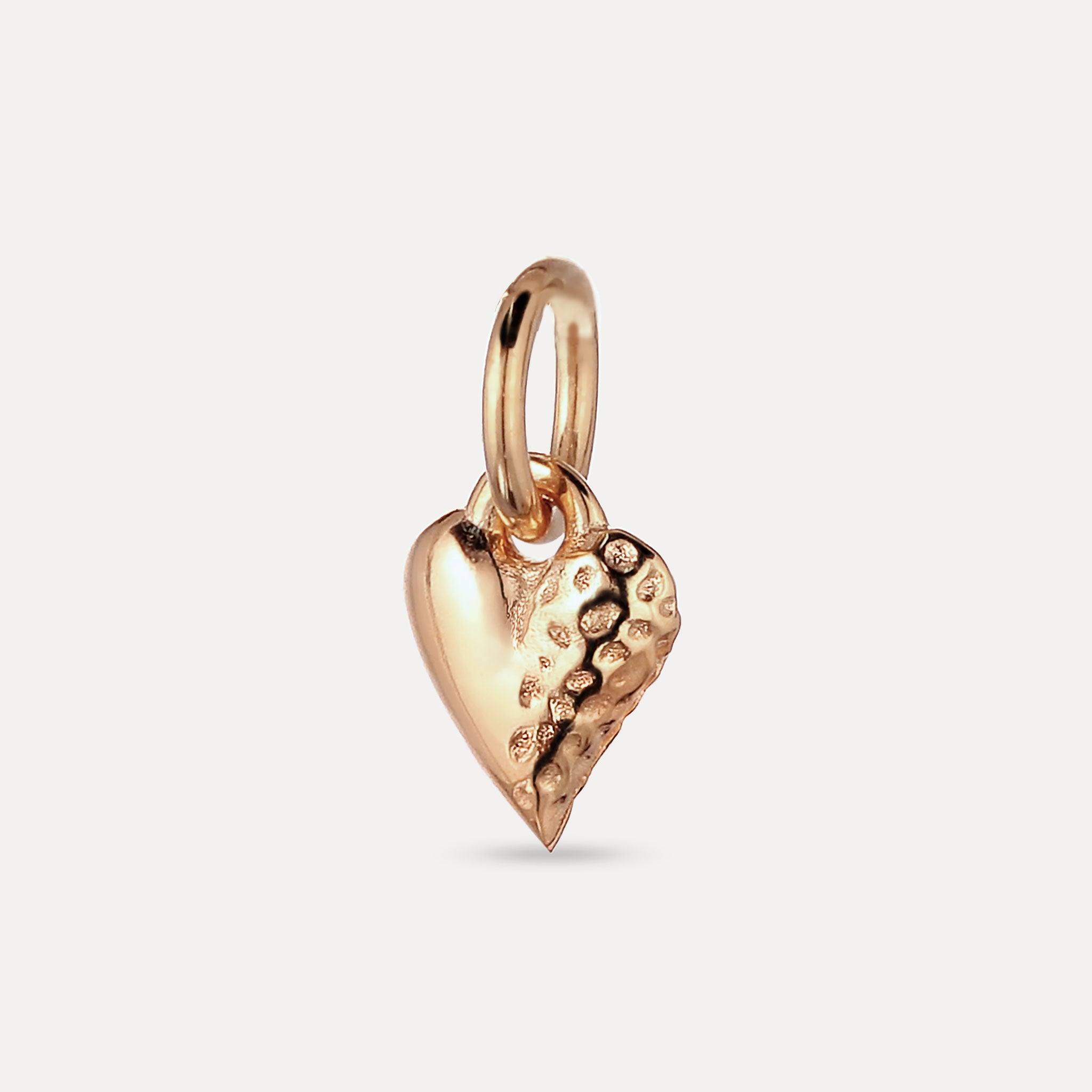 Stilnest Tiny Heart Anhänger 585 Gold strukturiert