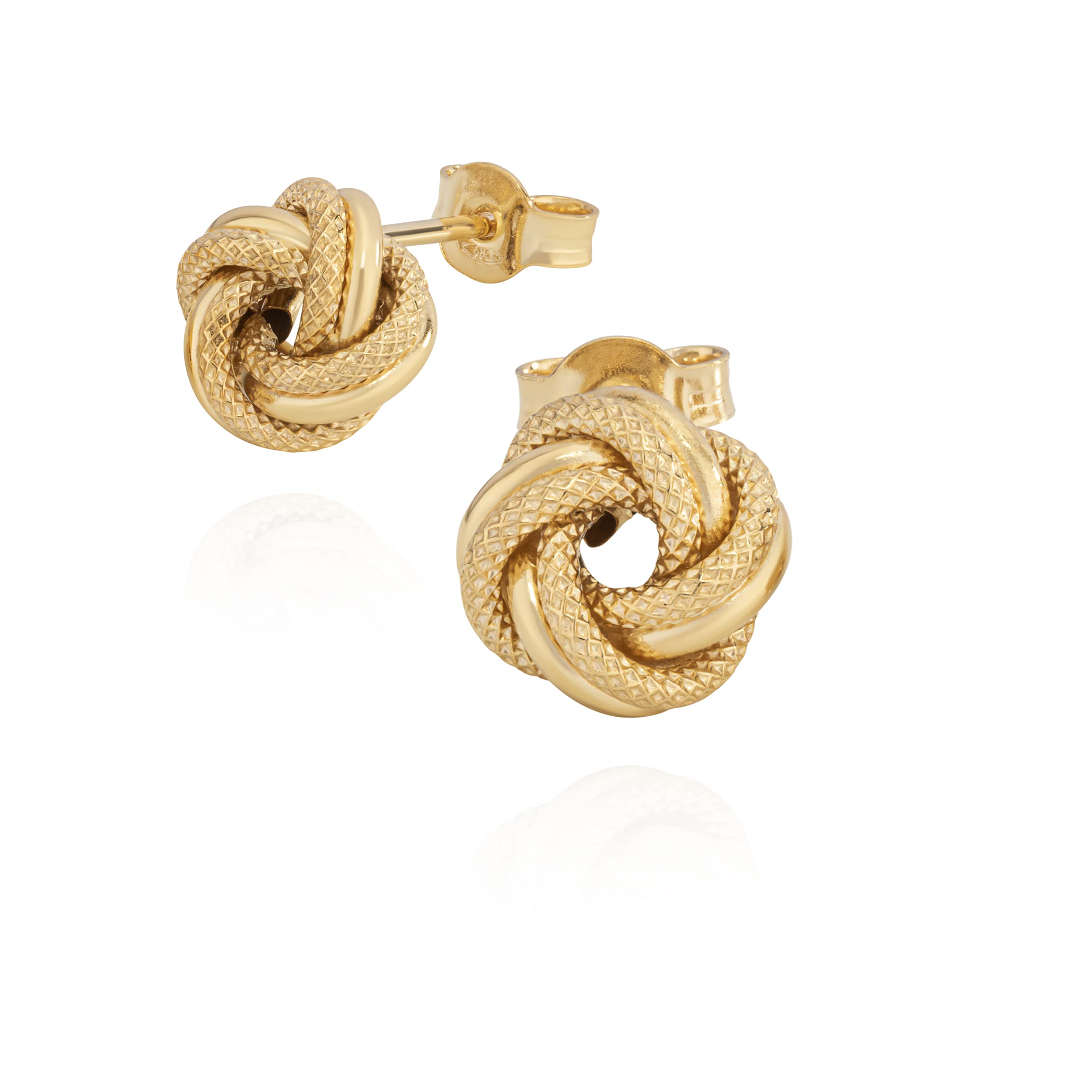 NKlaus Jewellery Ohrstecker 3D-Knoten 585 Gelbgold 10mm