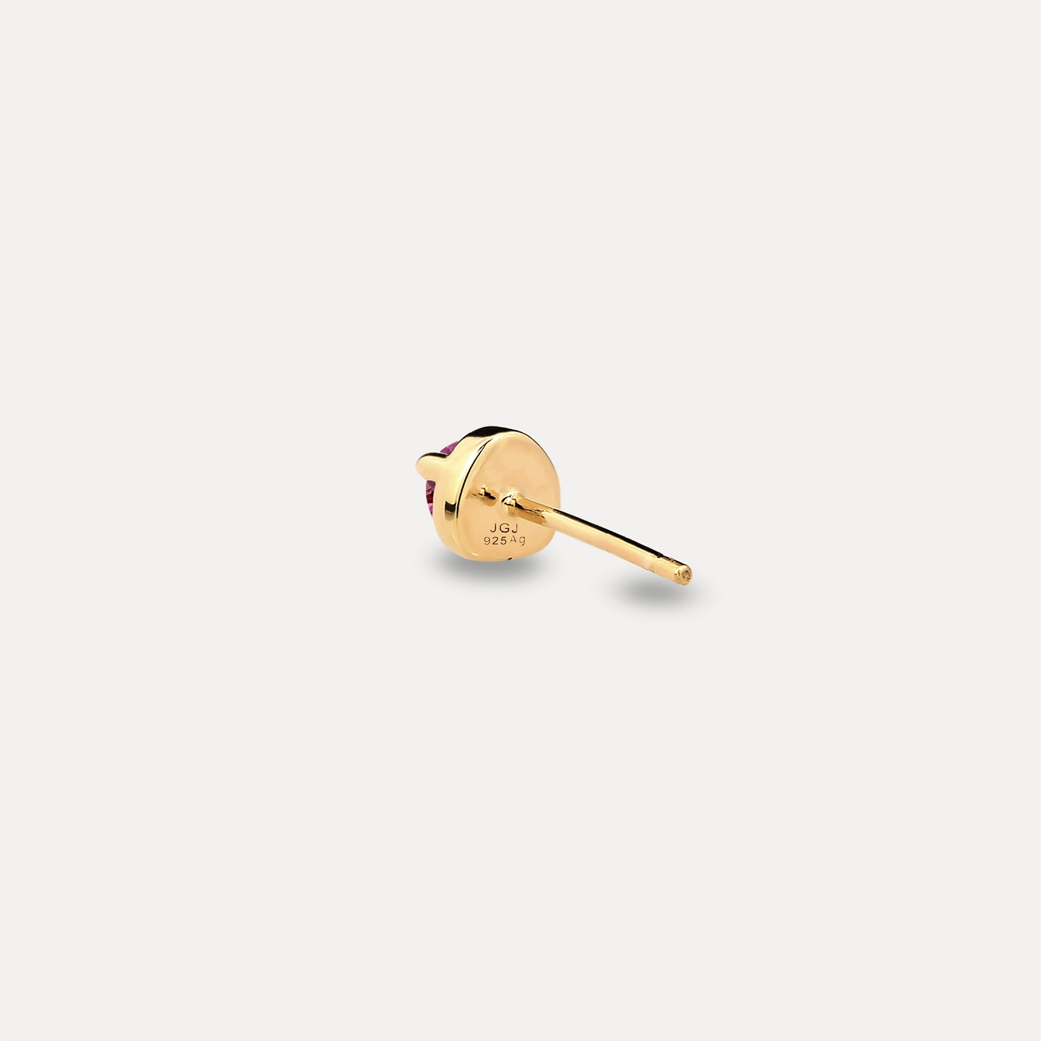 Stilnest Mini Birthstone Ohrstecker Gold Februar Amethyst