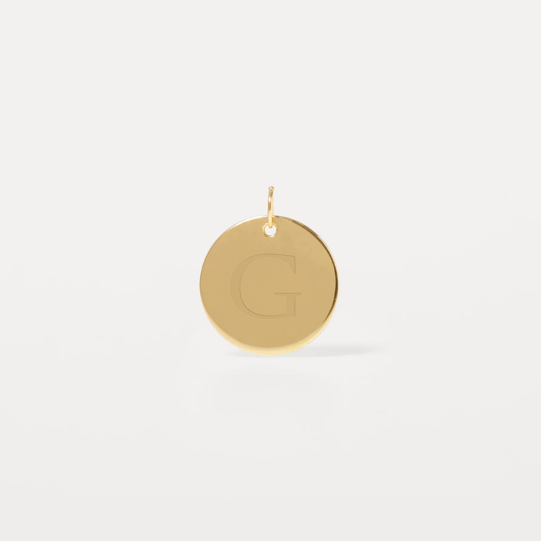 Stilnest Plate Anhänger gravierbar 585 Gold 14 mm