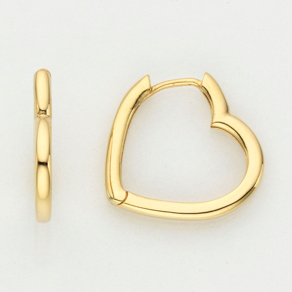 Eugen Rühle Ohrschmuck 80.3632 Creolen Herzform 585 Gold