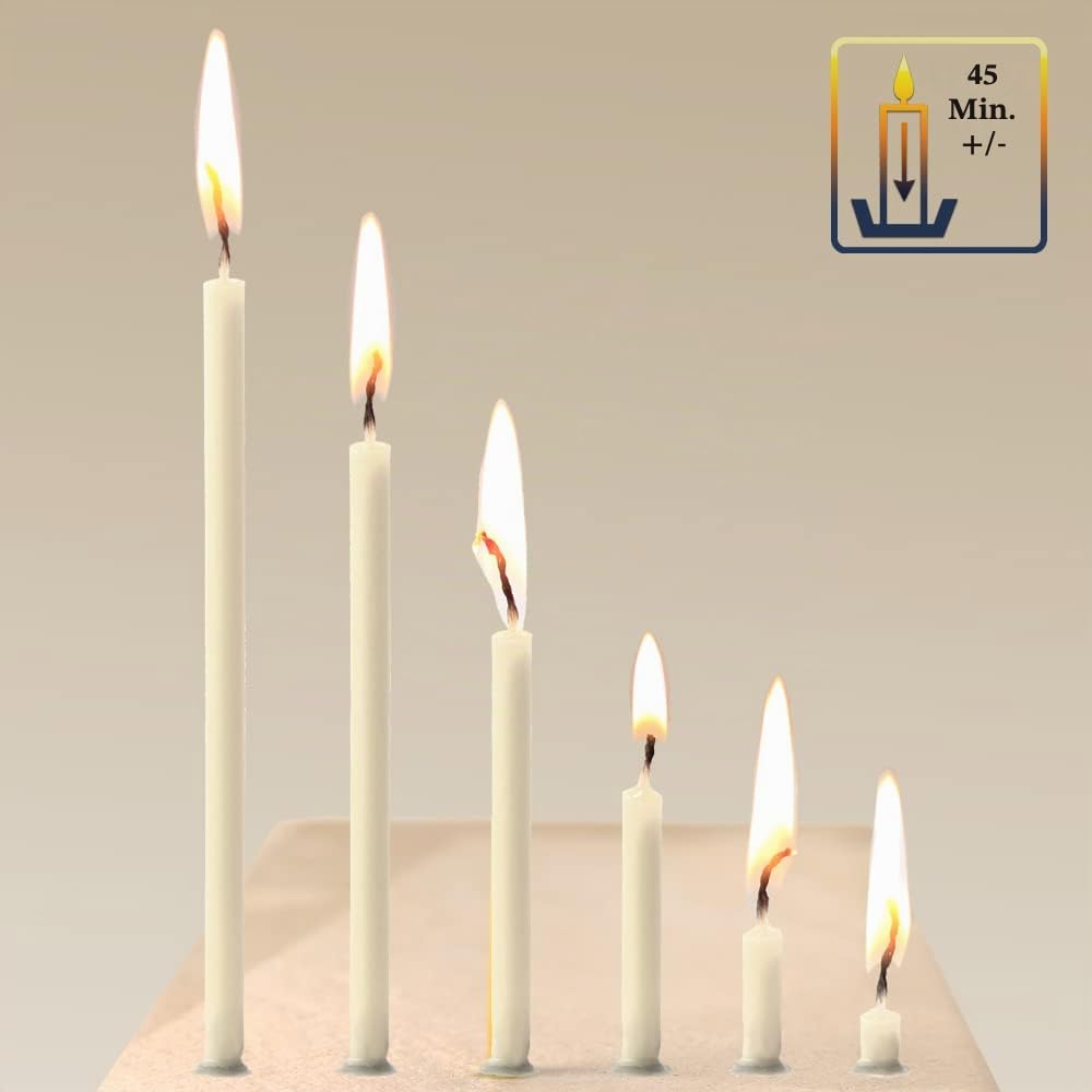 NKlaus Candles Altarkerzen weiß Stabkerzen 16cm 100 Stück