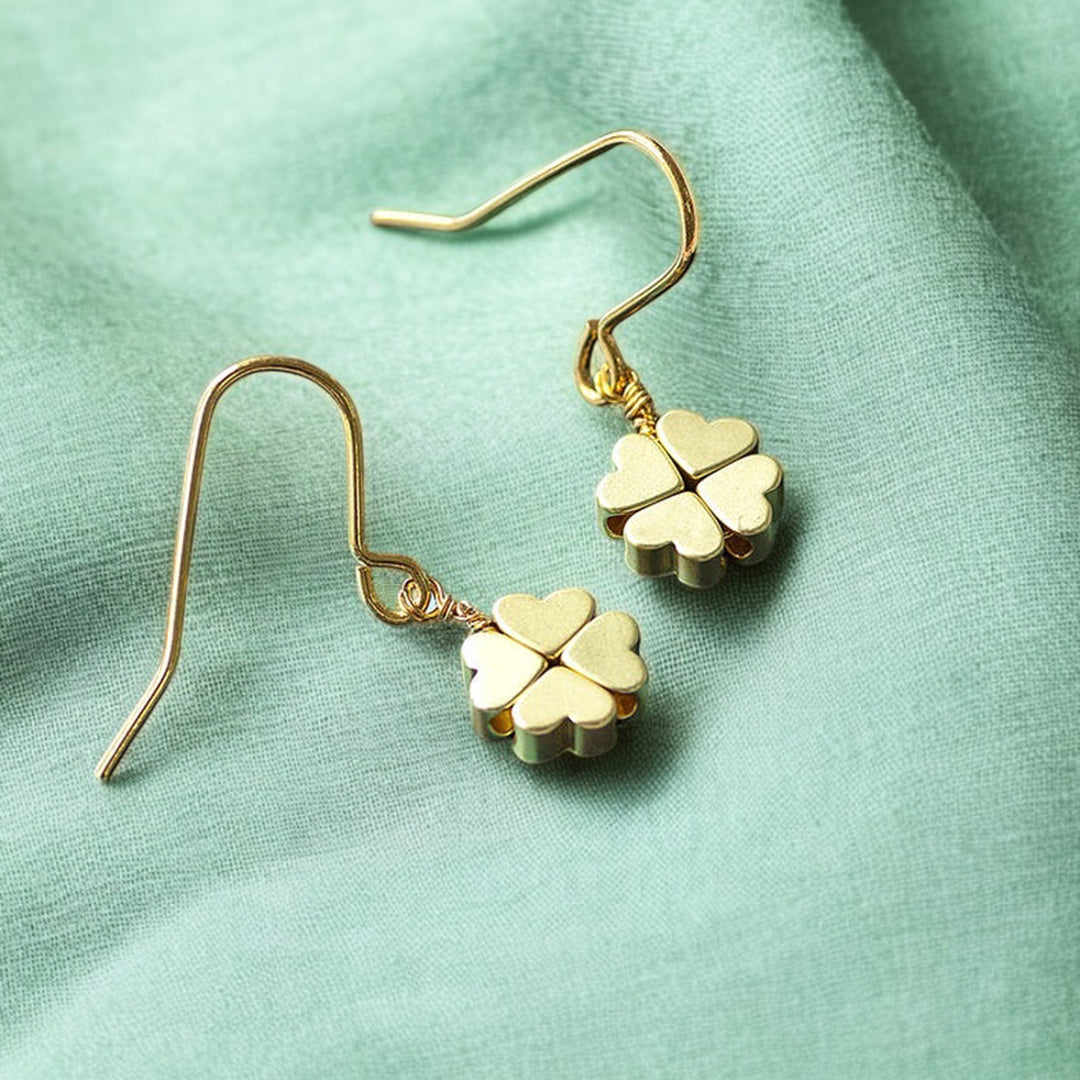 Joy by Corrine Smith Four Leaf Clover Ohrringe Gold Kleeblatt